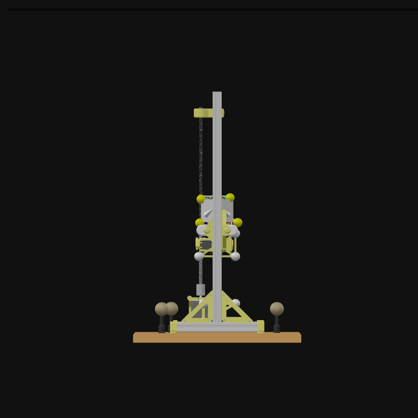 Front view of the benchmarking platform