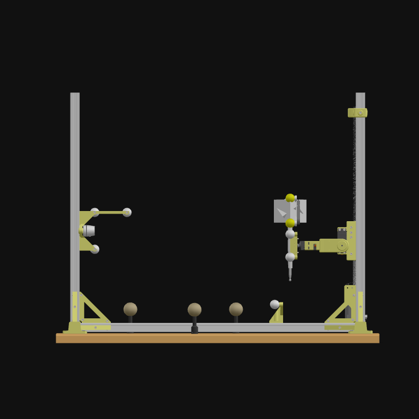 Side view of the benchmarking platform