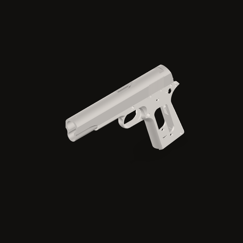 Colt replica, isometric view