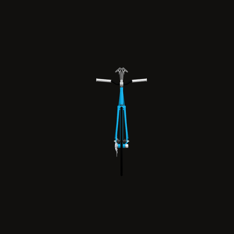 Fixed gear bike, side view