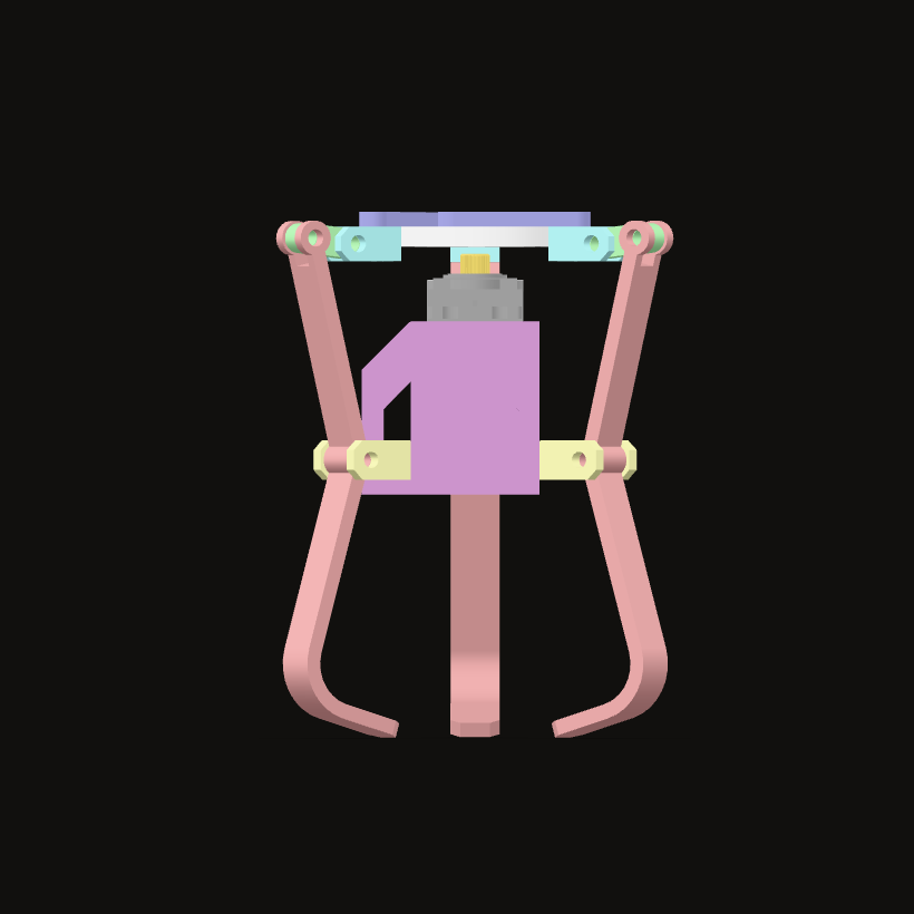 Robotic gripper, front view