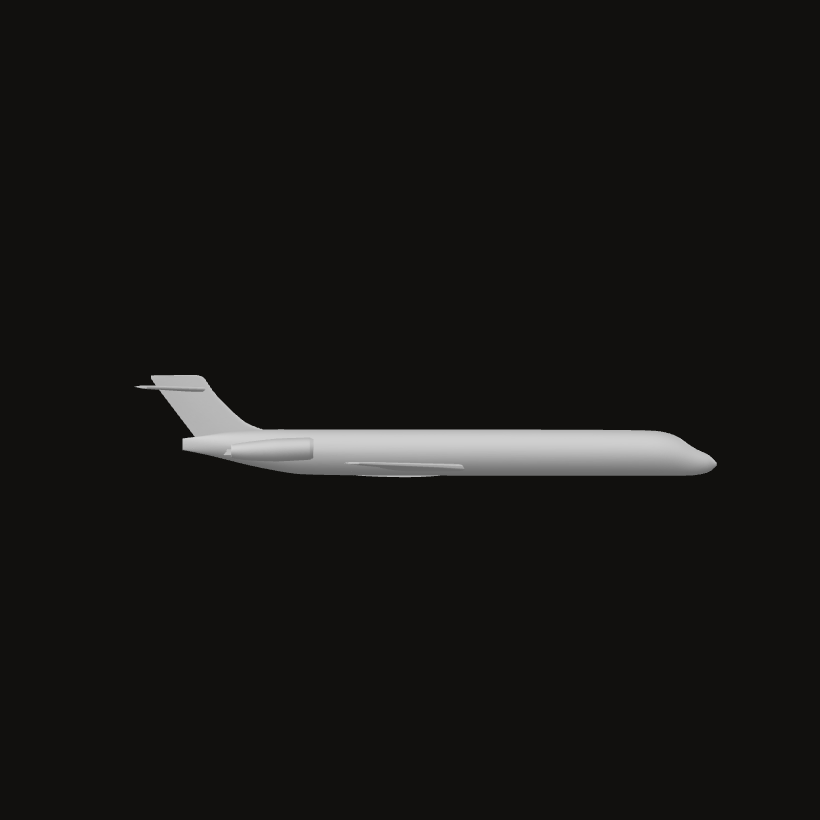 MD80 model, front view