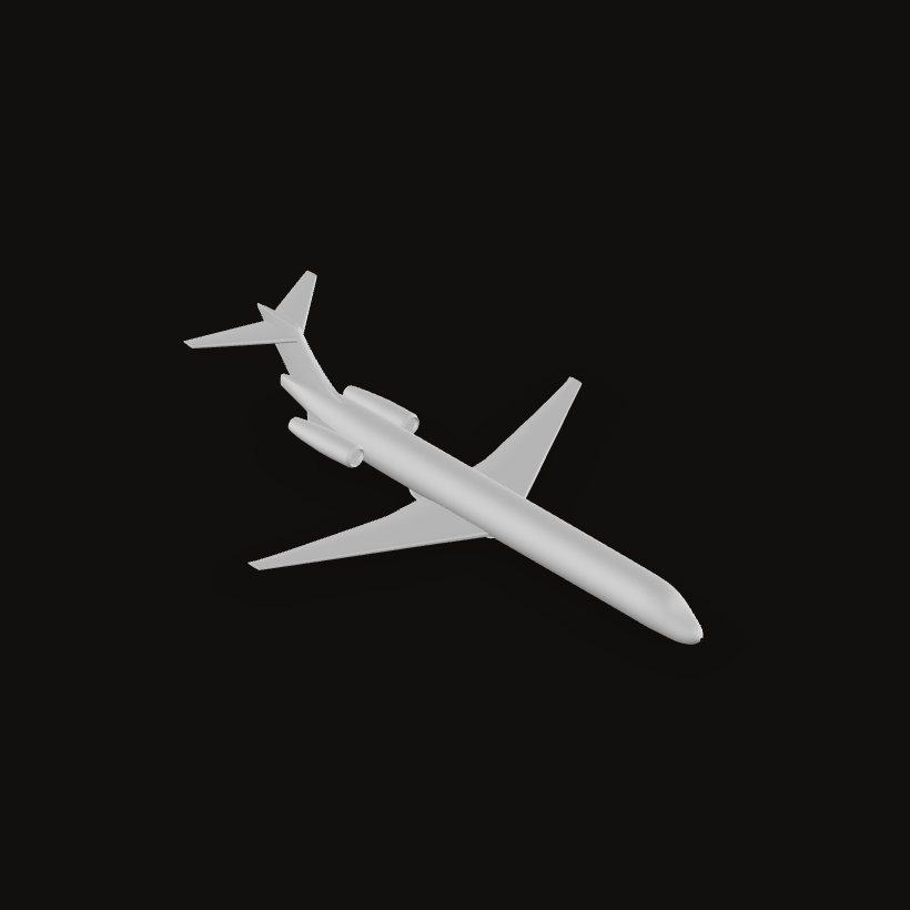 MD80 model, isometric view