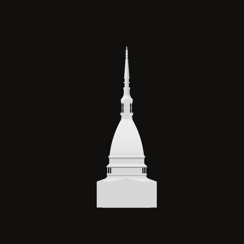 Mole Antonelliana model, front view