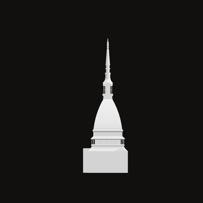 Mole Antonelliana model, side view