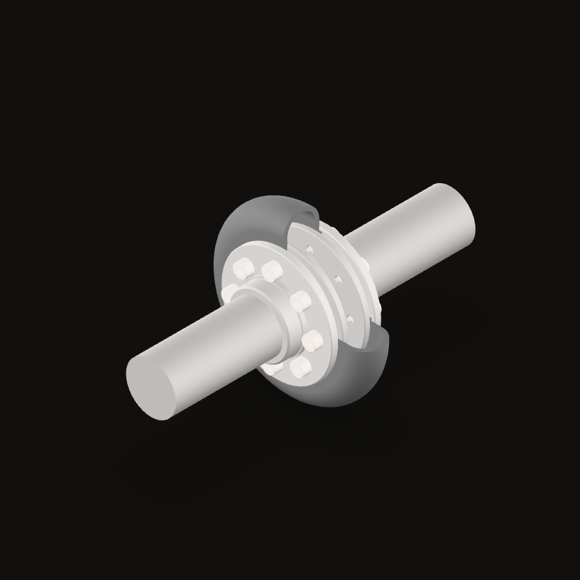 Periflex coupling, isometric view