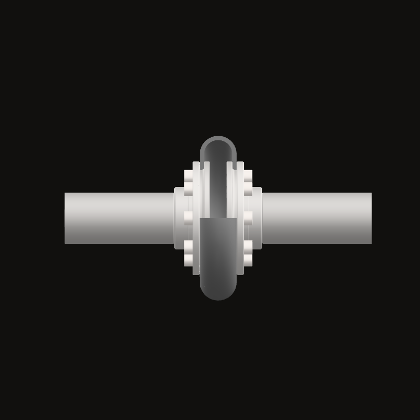 Periflex coupling, side view