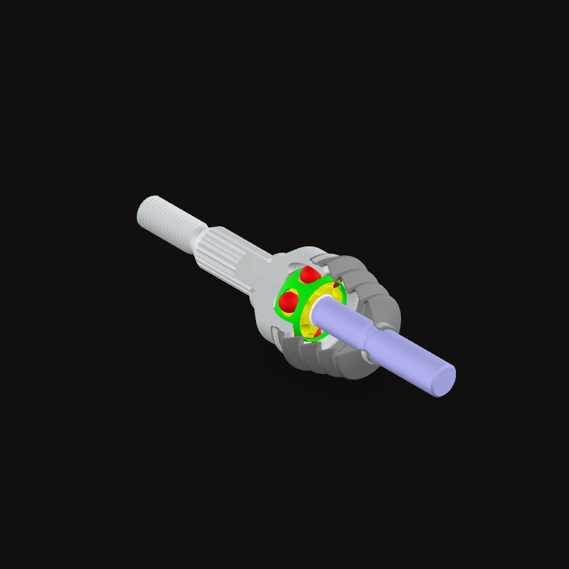 Rzeppa joint, isometric view