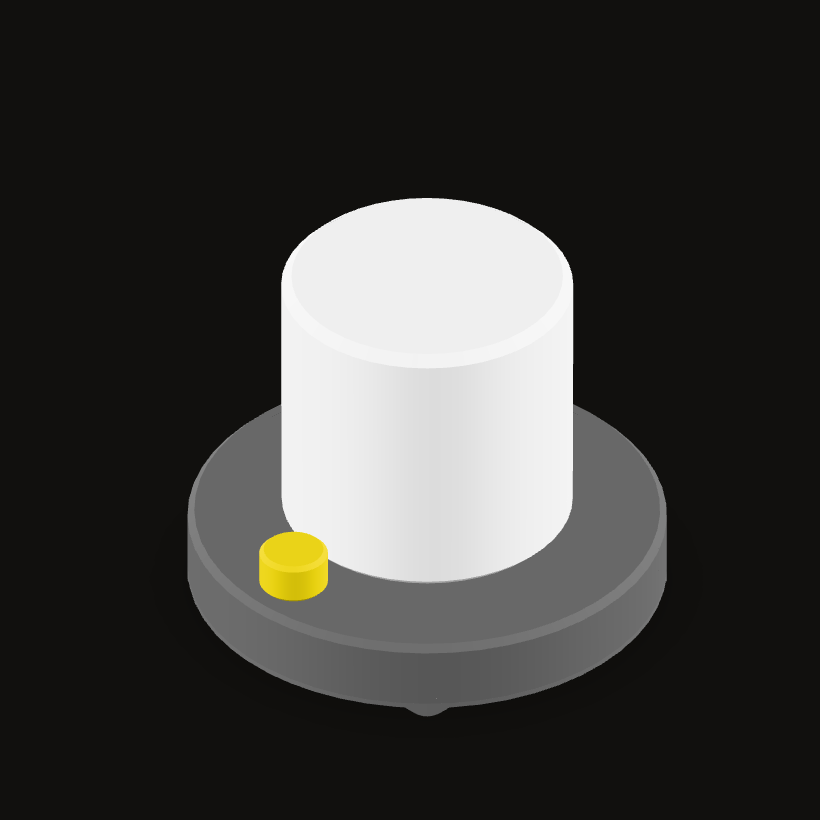 Table lamp, isometric view