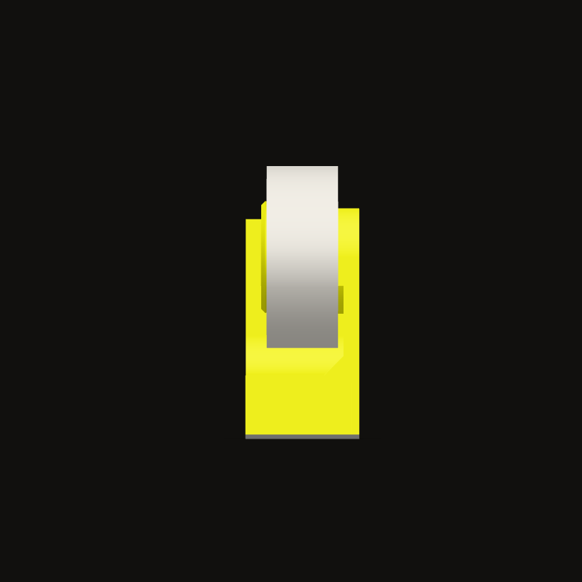 Tape holder, side view