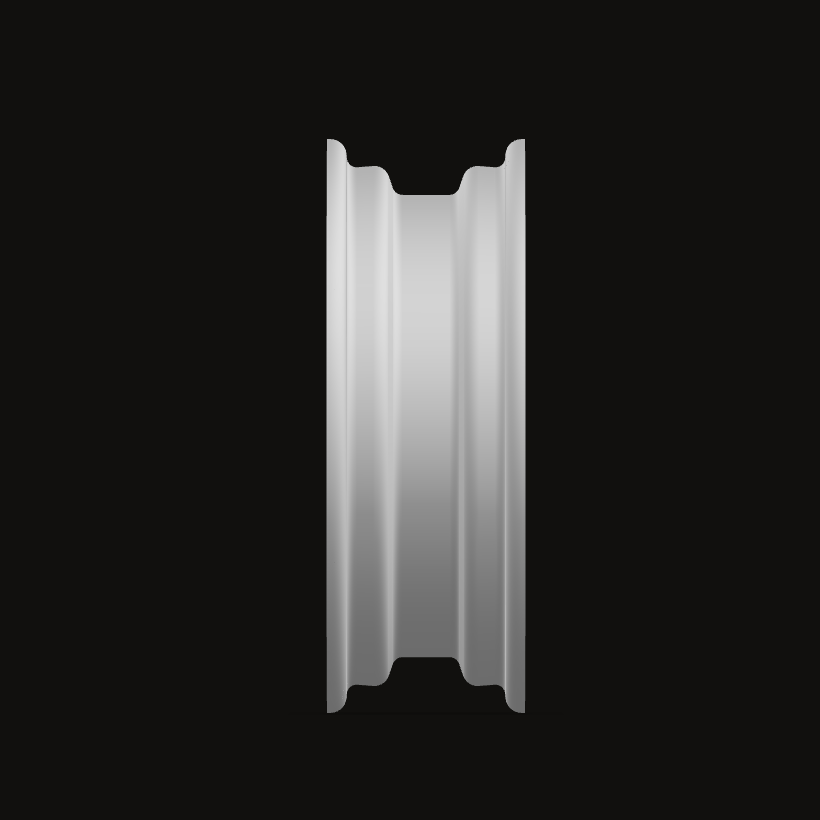 14 inch wheel rim, side view